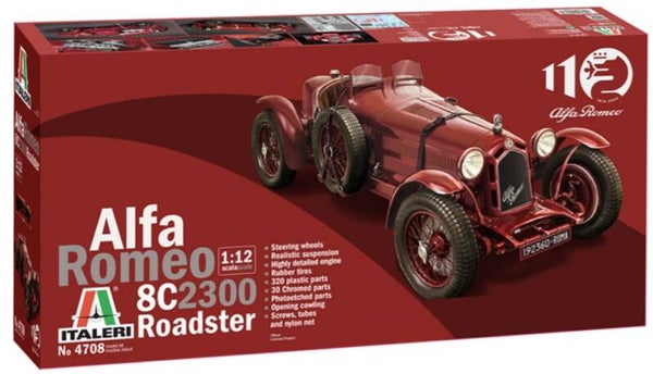 ITALERI : REF: 4708 : 1:12 : Alfa Romeo : 8C 2300 Roadster (1931 to 1934)