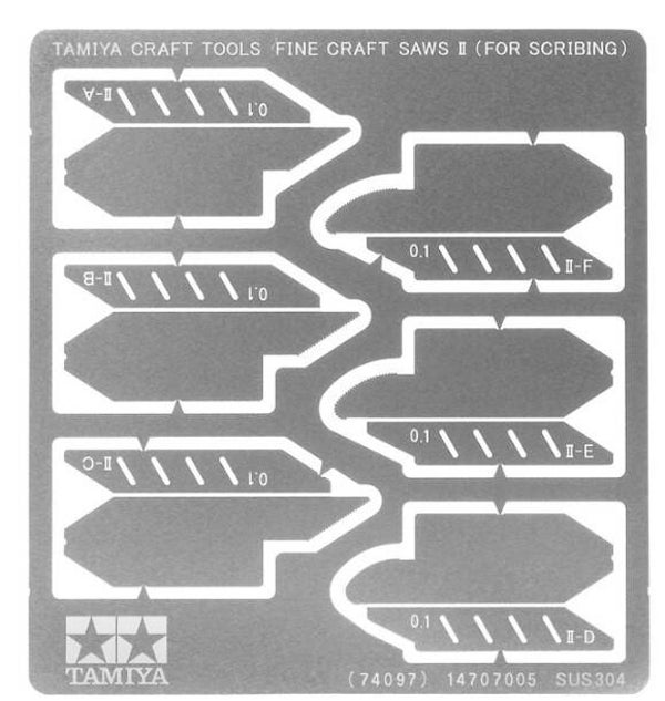 TAMIYA : REF : 74097 : TOOL / OUTILLAGE : Fine Craft Saws II (for Scribing / Tracer)