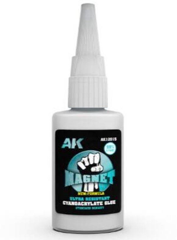 AK INTERACTIVE : REF : AK12015 : GLUE / COLLE  : MAGNET CYANOCRYLATE “STANDARD DENSITY” : ULTRA RESISTANT  (20gr)