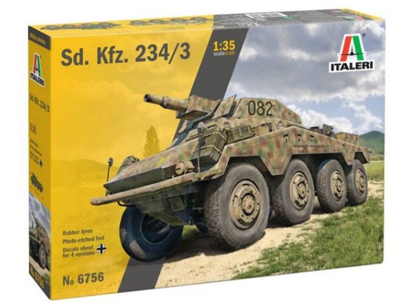 ITALERI : REF : 6756 : 1:35 : German Sd.Kfz.234/3 (Schwerer Panzerspähwagen / Véhicule de Reconnaissance Blindé Lourd)