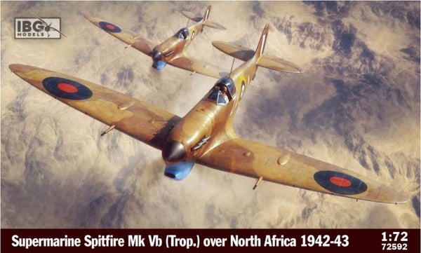 IBG MODELS : REF : 72592 : 1:72 : AIRCRAFT KIT : UK (RAF) : Supermarine Spitfire Mk.V (Trop.) ("Over North Africa 1942-43)