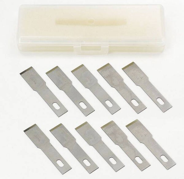 TAMIYA : REF : 74101 : TOOL / OUTILLAGE : Modeler's Knife Pro Replacement Blade (Chisel) (10 Pcs)