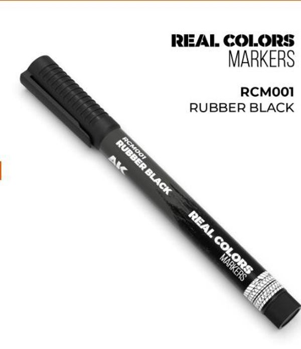 AK INTERACTIVE : REF : RCM001 : RC (REAL COLOR) MARKER SERIE : RUBBER BLACK (Caoutchouc Noir)