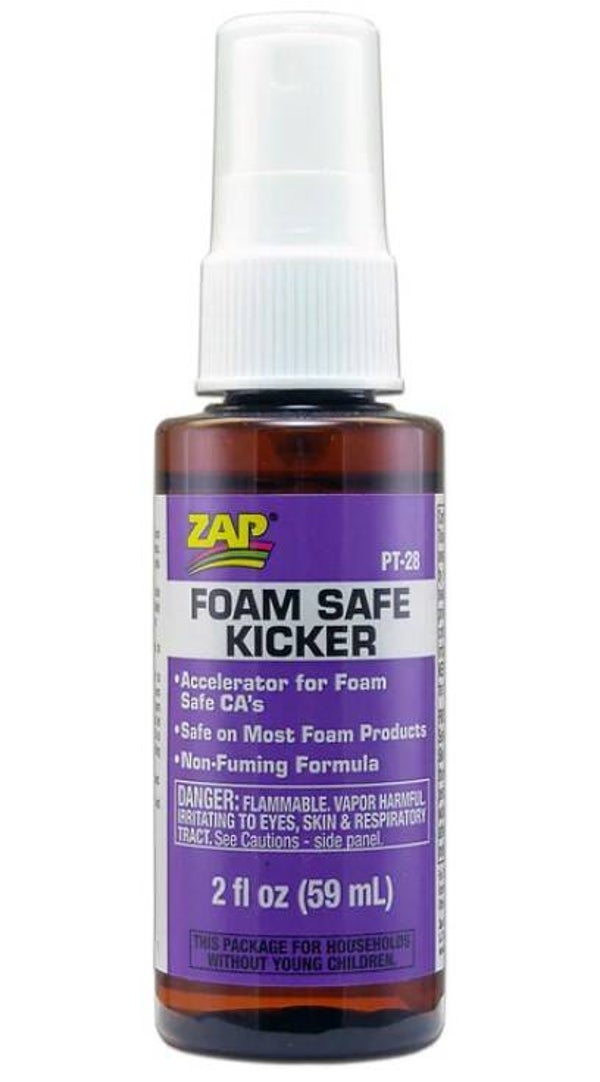 ZAP : REF : ZAPPT28 : ZAP Foam Safe Zip Kicker SPRAY 2oz. (59 ml) ("Drying Accelerator" / "Accélérateur de Séchage)