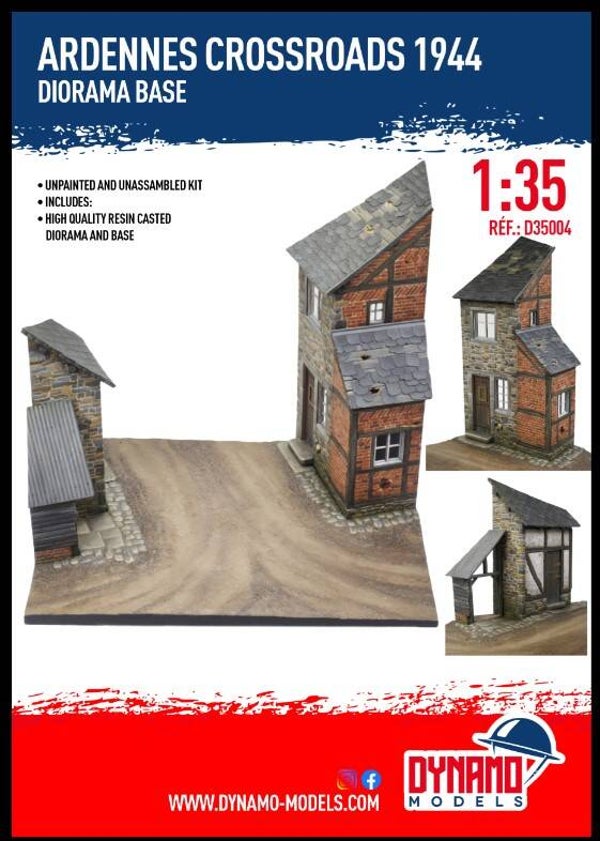 DYNAMO MODELS : REF : DYM-D35004 : 1:35 : DIORAMA BASE : “Ardennes Crossroads 1944” (WWII)