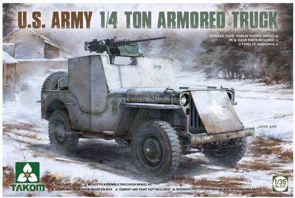 TAKOM : REF : 2131 : 1/35 : US : Willys-Overland : 1/4 Ton Armored Truck (Modify Jeep)