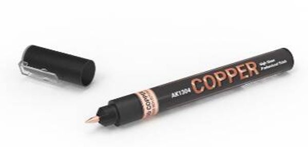 AK INTERACTIVE : REF : AK1304 : METALLIC MARKERS SERIE (LIQUID) : METALLIC MARKER – COPPER (CUIVRE)