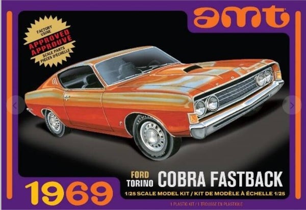 AMT : REF : AMT 1217M : 1:25 : US : FORD : Torino Cobra Fastback (1969)