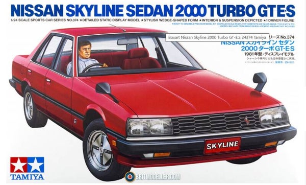 TAMIYA : REF : 24374 : 1:24 : JAPAN : NISSAN : Skyline Sedan 2000 Turbo GT-E.S (1981-1985)