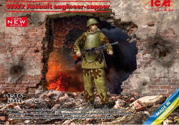 ICM : REF : 16013 : 1:16 ! FIG : Russian : Soviet Assault Engineer-Sapper (Sapeurs d'Assaut) (WWII)