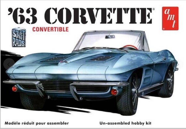AMT : REF : AMT 1335M : 1:25 : US : CHEVROLET : Corvette (Convertible) (1963)