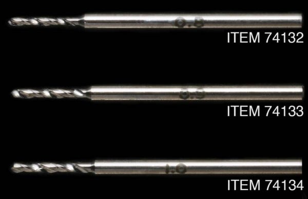 TAMIYA : REF : 74133 : TOOL / OUTILLAGE : Fine Pivot Drill Bit (Foret de Précision) 0.9 mm (Shank Dia. 1.5 mm)