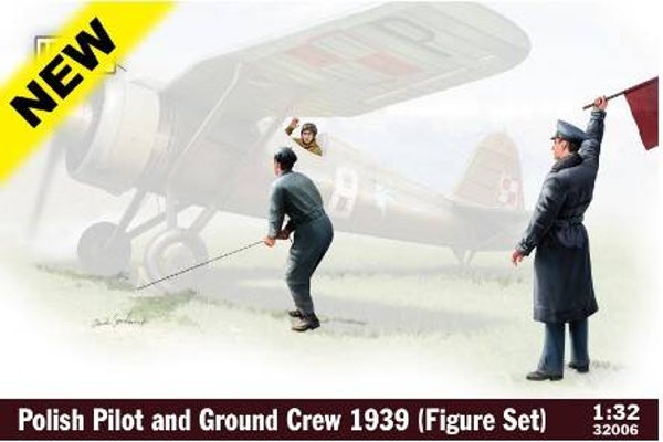 IBG MODELS : REF : IBG32006 : 1:32 (!) : Polish Pilot and Ground Crew 1939 (Figure set)