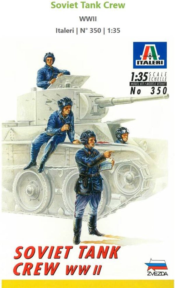 ITALERI : REF : 350 : 1:35 : SOVIET : Soviet Tank Crew (WWII) (4 Fig.)