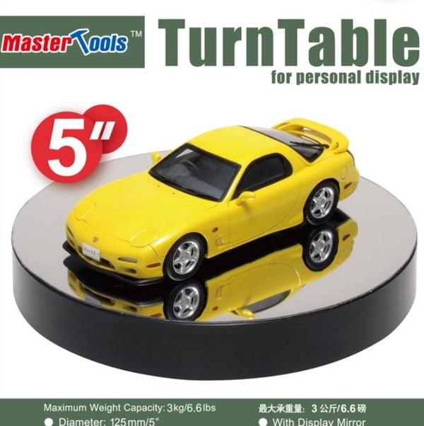 MASTER TOOLS (Trumpeter) : REF : 09836 : ROUND ROTATING DISPLAY CASE BASE (SOCLE VITRINE RONDE ROTATIVE) : 125 mm