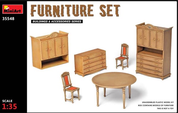 MINIART : REF : MINIART 35548 : 1:35 : ACCESSORIES : Furniture Set / Ensemble de Meubles