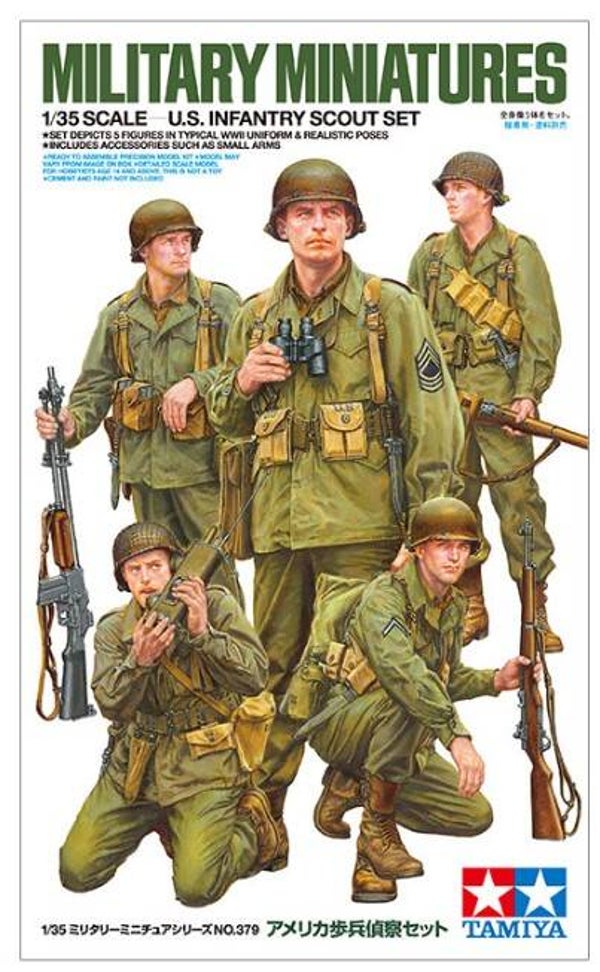 TAMIYA : REF : 35379 : 1:35 : US : U.S. WWII Infantry Scout Set (5 Fig.)