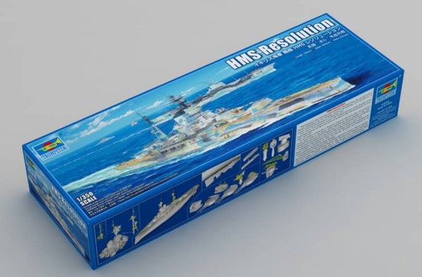 TRUMPETER : REF : 05379 : 1:350 : UK : HMS Resolution (Royal Sovereign-class Battleship (Cuirassier))