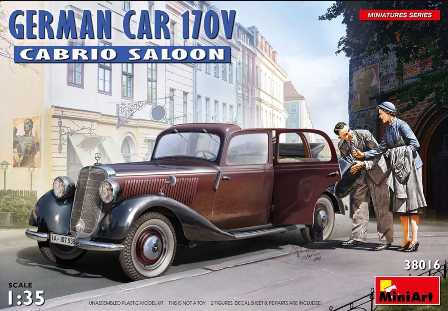 MINIART : REF : MINIART 38016 : 1:35 : German : MERCEDEZ-BENZ : 170V (Cabrio Saloon / Cabriolet)