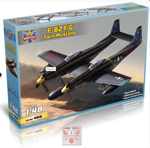 MODELSVIT : REF : MSVIT 4818 : 1:48 : AIRCRAFT KIT : US : NORTH AMERICAN :  F-82F/G Twin Mustang (Night Fighter) (1943--1951)