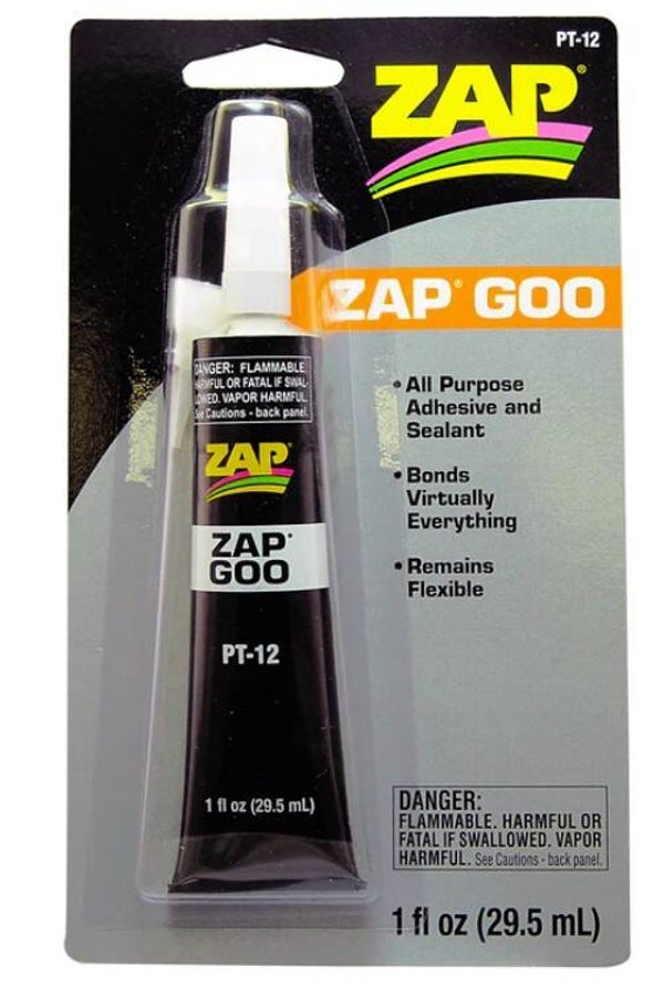 ZAP : REF : ZAPPT12 : Zap Zap-A-Dap-A-Goo 3oz (29,5ml) ("Silicone-type adhesive" / "Colle Type Silicone")