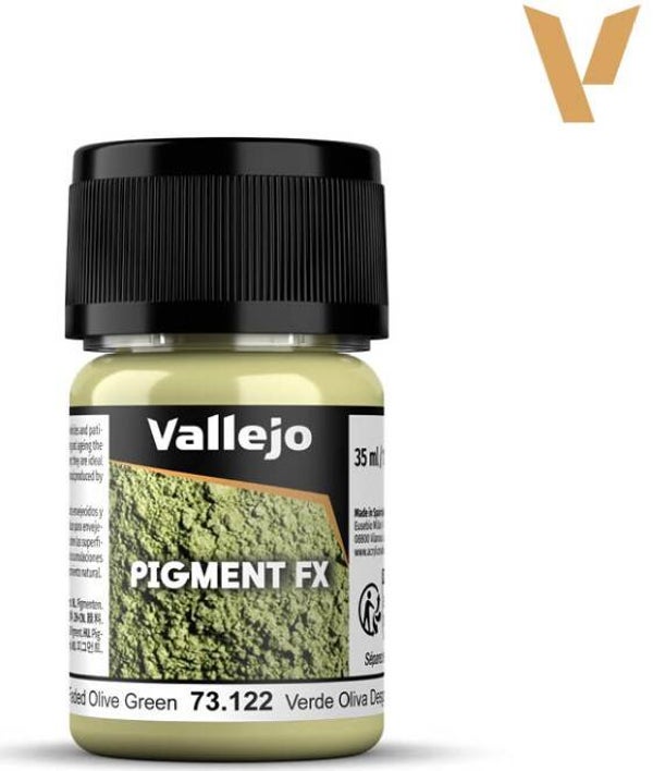 VALLEJO : REF : 73122 : PIGMENT : FX SERIE : Faded Olive Green / Vert Olive Délavé (35 ML)