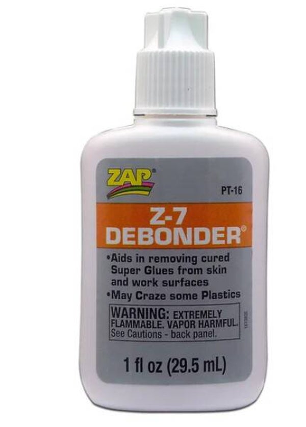 ZAP : REF : ZAPPT16 : Zap Z-7 Debonder 1oz (29,5ml) ("Cement Debonder"" / "Disolvant de Colle")