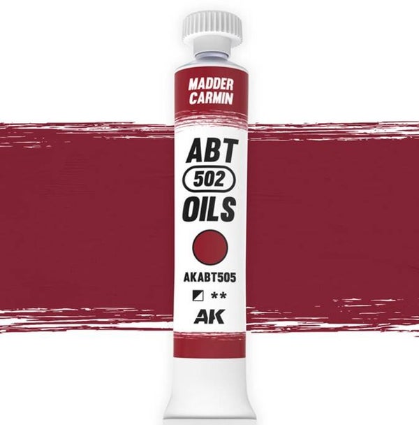 AK INTERACTIVE : REF : AKABT505 : ABT 502 SERIE (OIL / HUILE) : Madder Carmin (Carmin de Garance) (20ml)