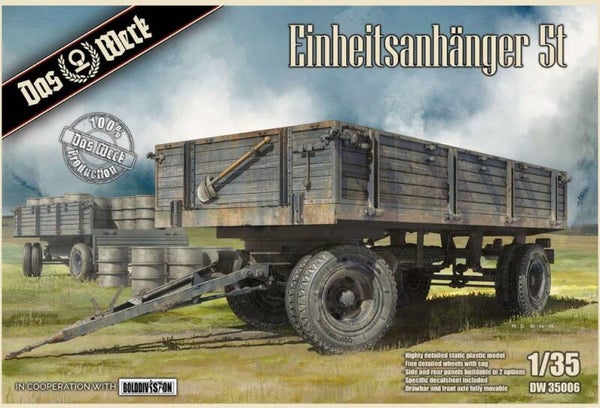 DAS WERK : REF : DW35006 : 1/35 : German Einheitsanhänger 5t (German Infantry 5t Trailer (Remorque))