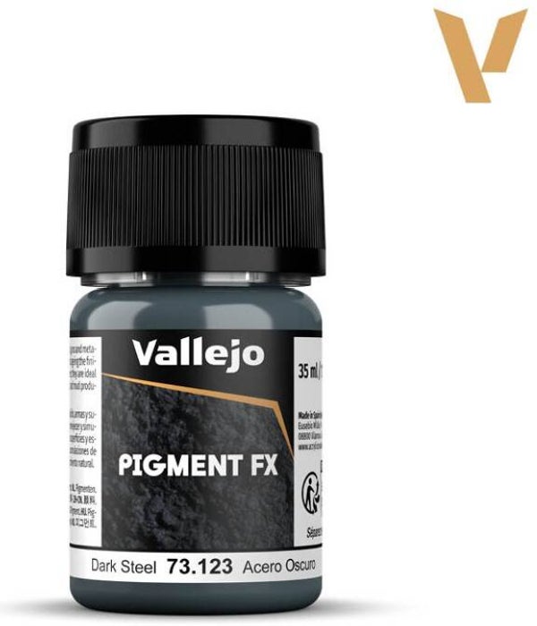 VALLEJO : REF : 73123 : PIGMENT : FX SERIE : Dark Steel / Acier Sombre (35 ML)