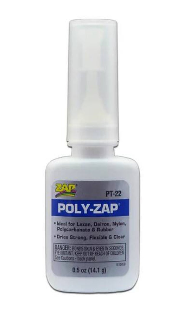 ZAP : REF : ZAPPT22 : Zap Poly Zap 1 /2 oz (14,1 gr) (Special Cement for : Lexan, Delrin, ABS, Nylon, etc)