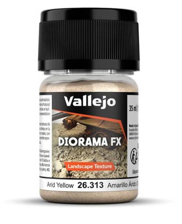 VALLEJO : REF : VAL26313 : DIORAMA EFFECTS : FX SERIE : LANDSCAPE TEXTURES : Arid Yellow 0.1-0.6 mm (50 g)