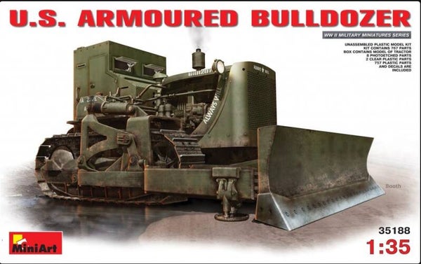 MINIART : REF : MINIART 35188 : 1:35 : US : CATERPILLAR (?) : Army Armoured Bulldozer (D9 ?)