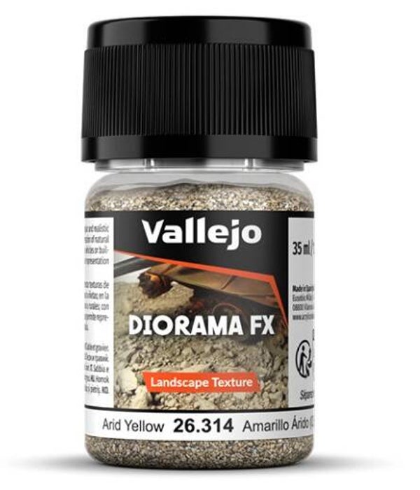 VALLEJO : REF : VAL26314 : DIORAMA EFFECTS : FX SERIE : LANDSCAPE TEXTURES : Arid Yellow 0.5-2 mm (50 g)