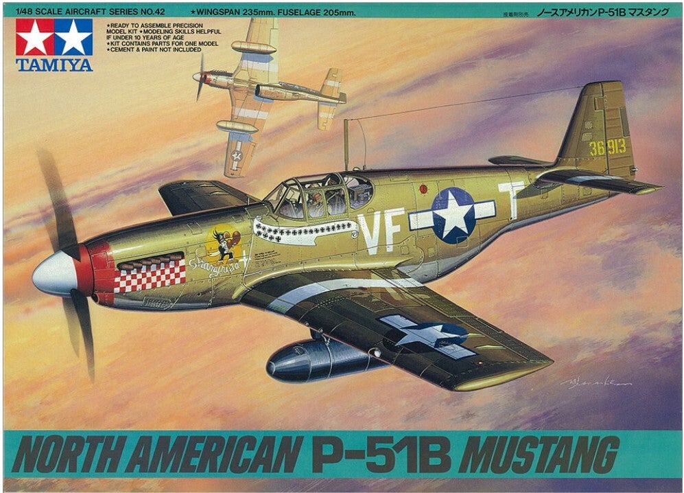 TAMIYA : REF : 61042 : 1:48 : AIRCRAFT SERIES KIT : US : NORTH AMERICAN : P-51B MUSTANG