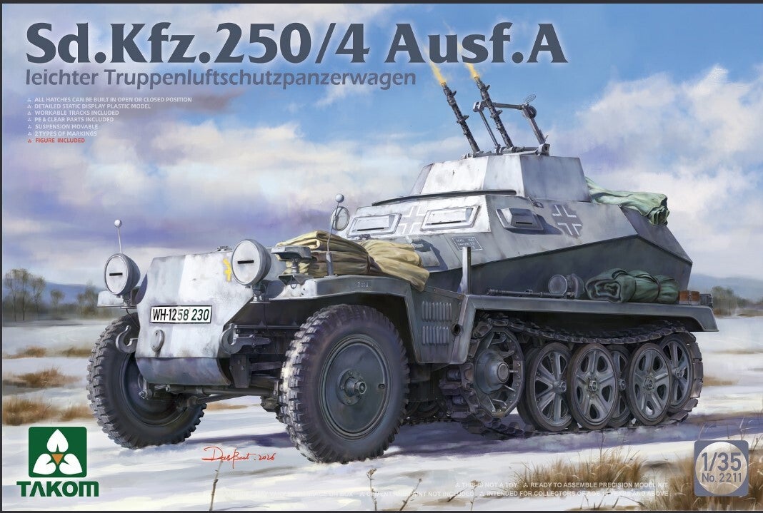 TAKOM : REF : 2011 : 1/35 : German Sd.Kfz.250/4 Ausf.A (Ieichter Truppenluftschutzpanzerwagen)