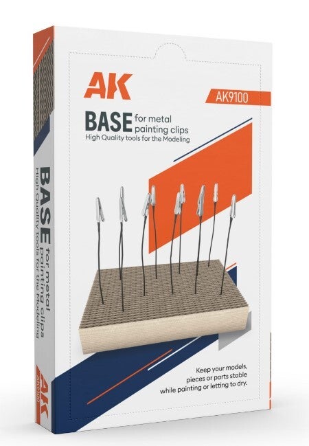 AK INTERACTIVE : REF : AK9100 : MATERIAL : BASE FOR METAL PAINTING CLIPS / SUPPORT POUR PINCES À PEINTURE MÉTALLIQUES