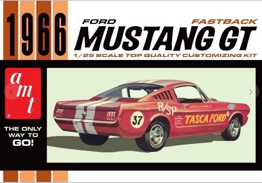 AMT : REF : AMT 1305 : 1:25 : US : FORD : Mustang GT (Fastback) (1966)