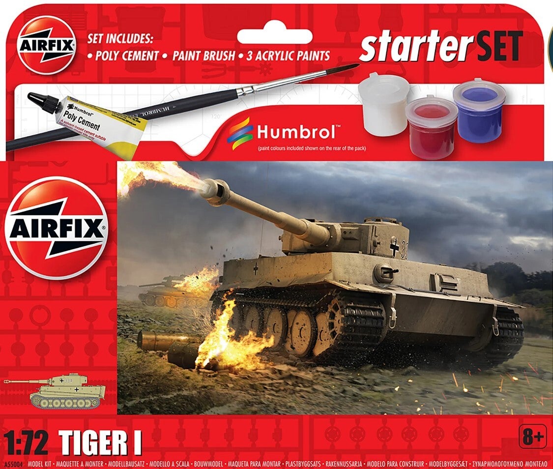 AIRFIX : REF A55004 : SCALE : 1:72 : STARTER KIT BEGINNER / DEBUTANT : German Tiger 1