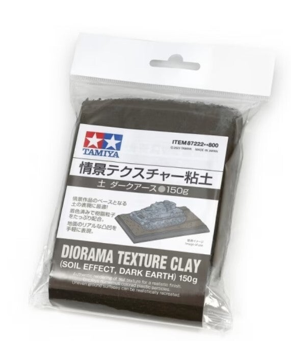 TAMIYA : REF : 87222 : DIORAMA TEXTURE : Clay (Soil Effect: Dark Earth) / Argile Effet de Sol (Terre Sombre) (150 gr)