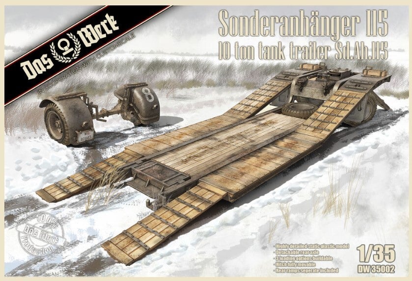 DAS WERK : REF : DW35002 : 1/35 : German Sonderanhänger 115 (Sd.Ah.115) (10 Ton Tank Trailer / Remorque)