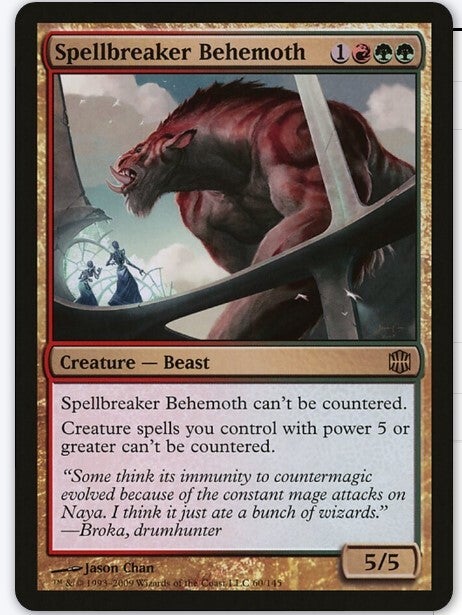 Magic : The Gathering (MTG) : OVERSIZED PROMO : Spellbreaker Behemotha (Magic Player Rewards 2009) (LLC 60/145) (SPLD+)
