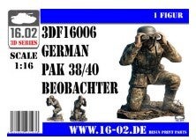 CUSTOM SCALE : 16.02  : REF : 3DF16006 : 1/16 ! FIG : 3D Printed Parts : German Pak 38/40 Beobachter (Observateur)