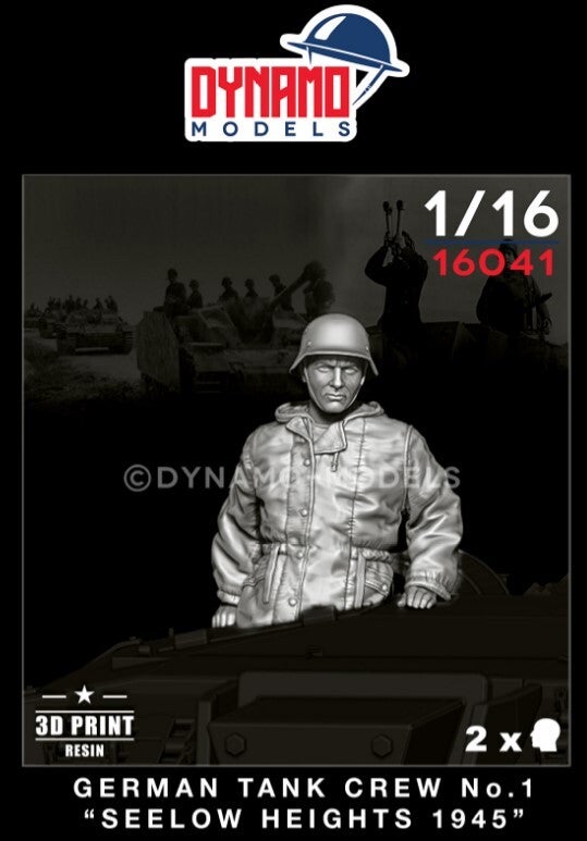DYNAMO MODELS : REF : DYM-16041 : 1/16 ! FIG : German : Tank Commander ‘’ Seelowe Heights 1945 ‘’ (WWII)