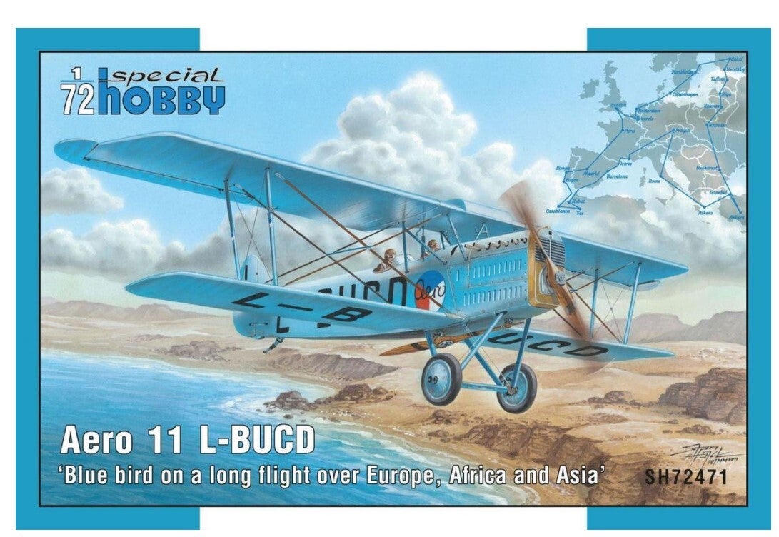 SPECIAL HOBBY (S.H.) : REF : SH72471 : 1:72 : AIRCRAFT KIT : Czechoslovakia : A.T.L. : Aero A-11 (L-BUCD) ("Blue Bird on a Long Flyight over Europe, Africa and Asia") (1925-1931)