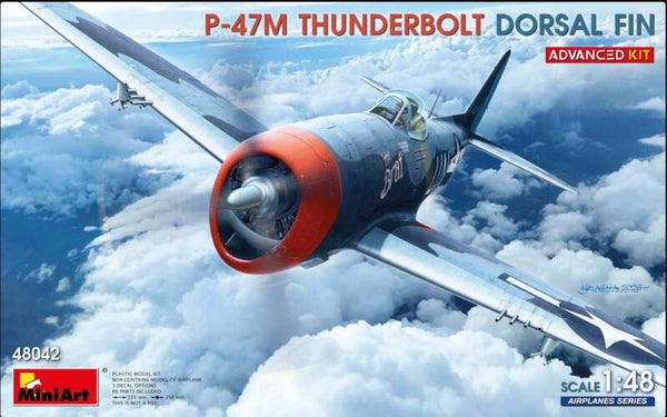 MINIART : REF : MINIART 48042 : 1:48 : AIRCRAFT KIT : REPUBLIC : P-47M Thunderbolt (Dorsal Fin FIN.) (ADVANCED KIT)