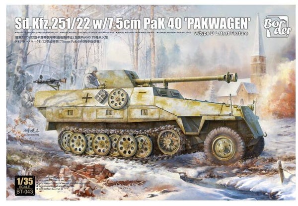 BORDER MODEL : REF : BT 043 : 1/35 : German Sd.Kfz.251/22 / 7,5 cm PaK 40 (Pakwagen) (Halftrack)