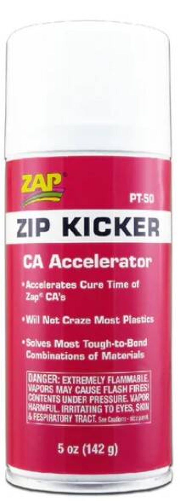 ZAP : REF : ZAPPT50 : AEROSOL : ZAP Zip Kicker 5oz (142g) ("Drying Accelerator" / "Accélérateur de Séchage)