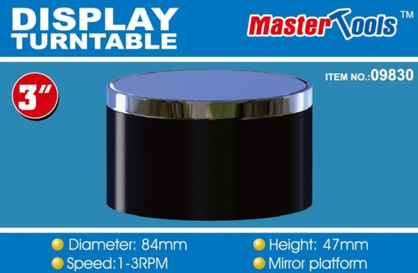 MASTER TOOLS (Trumpeter) : REF : 09830 : ROUND ROTATING DISPLAY CASE BASE (SOCLE VITRINE RONDE ROTATIVE) : 84 x 47 mm