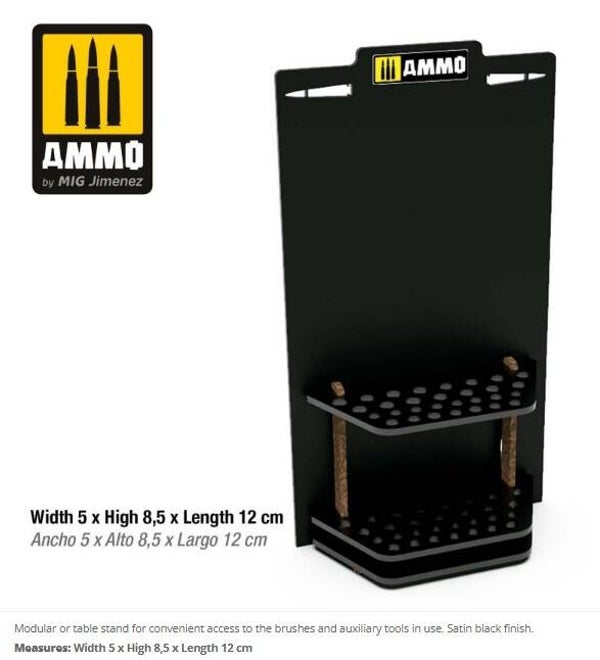 AMMO BY MIG J. : REF : A.MIG-8884 : MODULAR SYSTEM WORKSHOP SERIE : Brush Display Stand / Présentoir pour Pinceaux